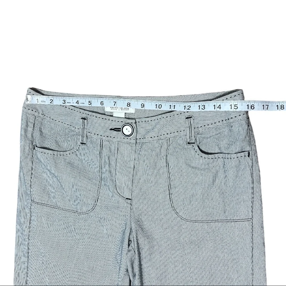 White House Black Market Striped White and Black Bermudas Size‎ 6
